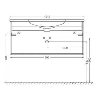Тумба под раковину Jacob Delafon Madeleine EB1318-J54 100 см серый матовый